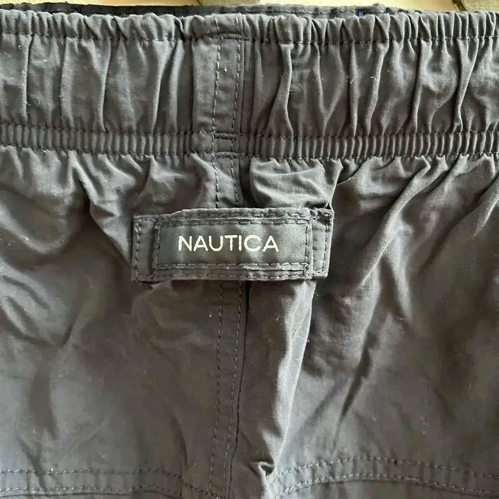 Nautica Classic Blue Nylon Swim Trunks sz XL EUC